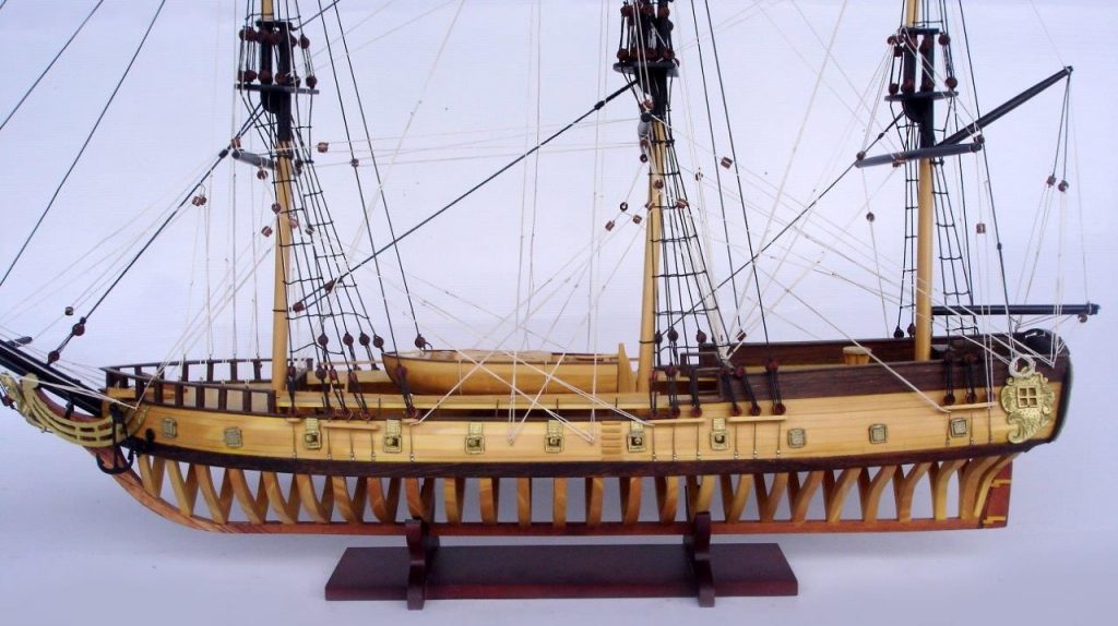 USS Rattlesnake Ship Model with Frame Hull - Premier Ship Models (Head ...