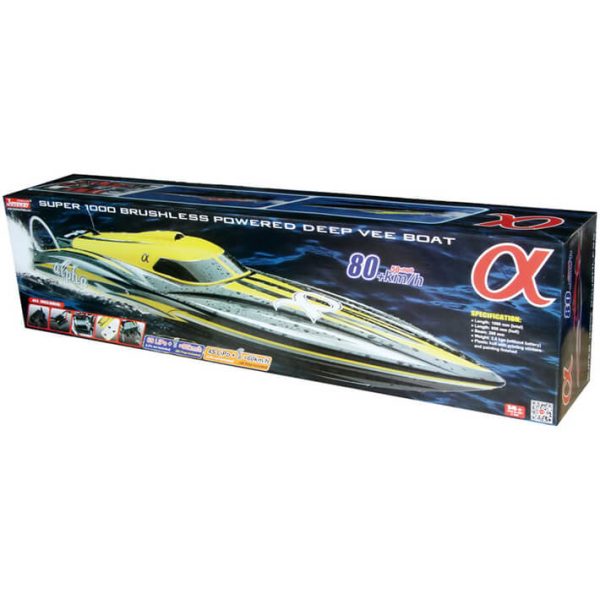 Alpha Brushless Yellow ARTR Racing Boat W/O Batt/CHRGR - Joysway (JY8901Y)