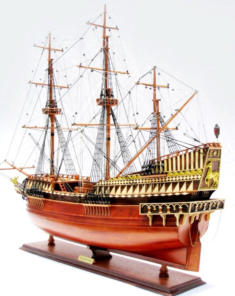 1788-13543-Golden-Hind-Model-Ship-Standard-Range