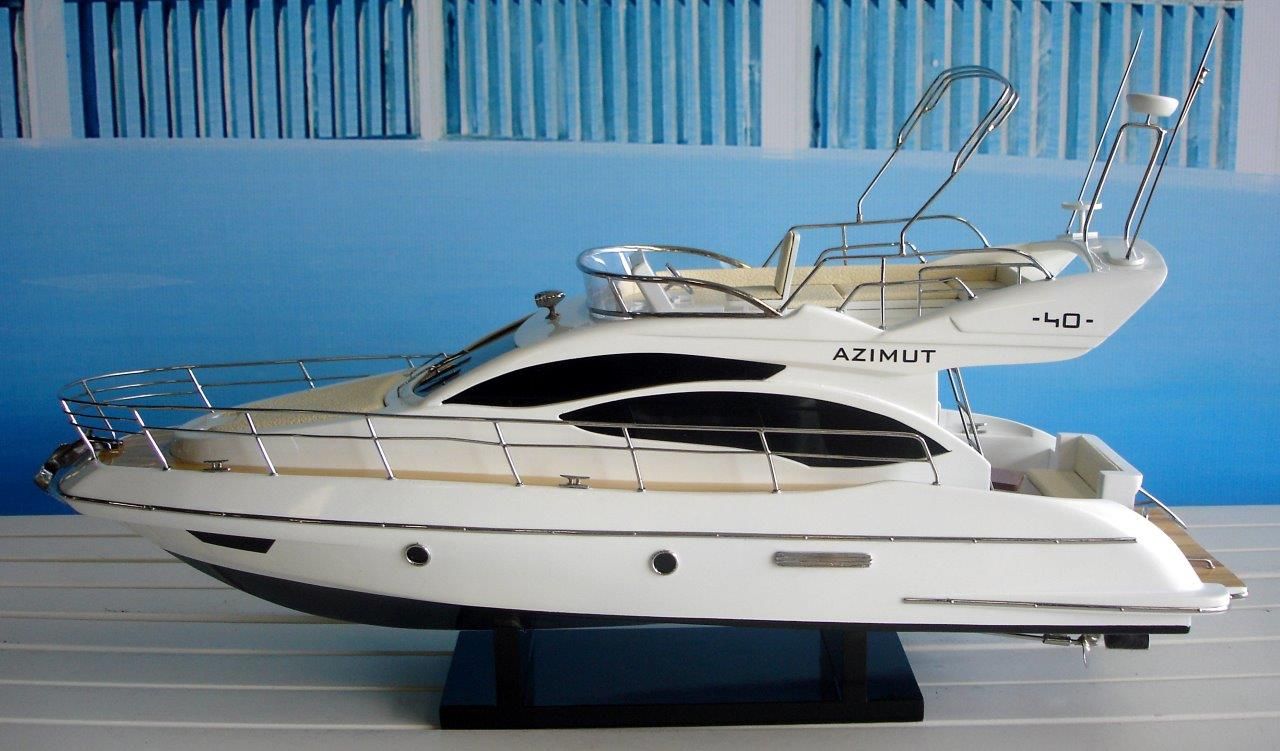 Azimut 40 Wooden Display Ship Model - GN