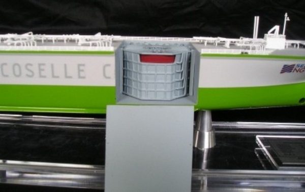 CNG Open Hull model in Display case